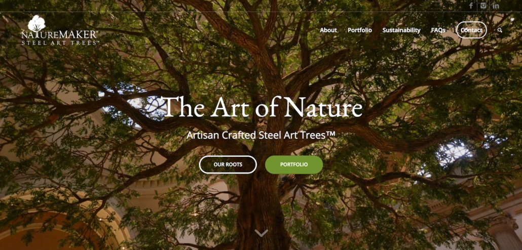 NatureMaker Steel Art Trees Website