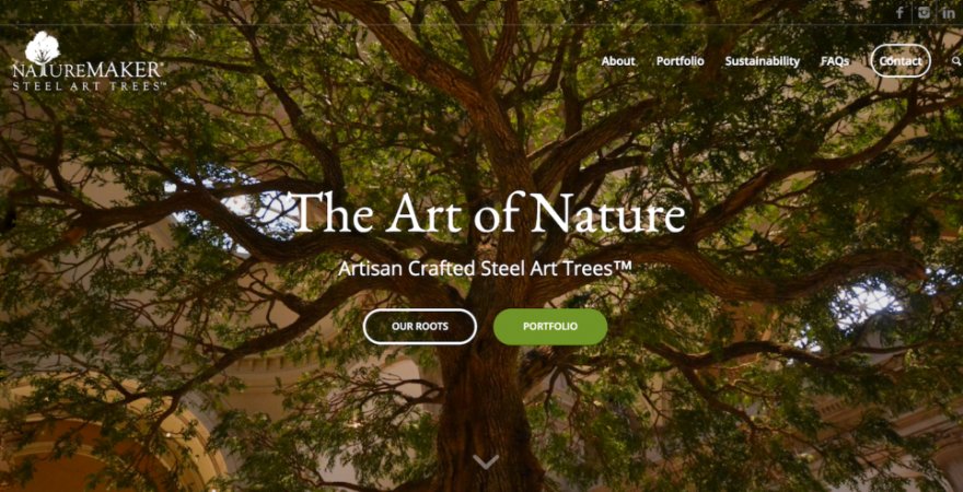 NatureMaker Steel Art Trees Website