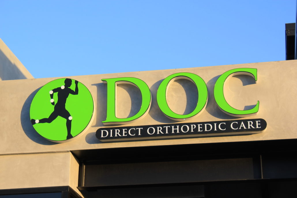 Direct Orthopaedic Care outdoor sign