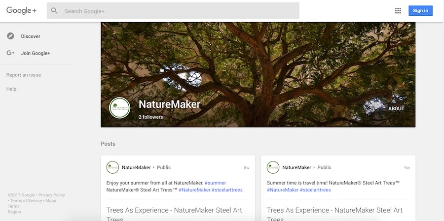 NatureMaker Google Plus Profile
