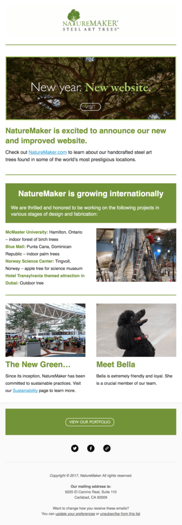 NatureMaker newsletter