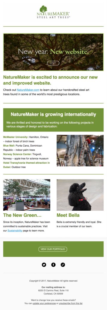 NatureMaker newsletter