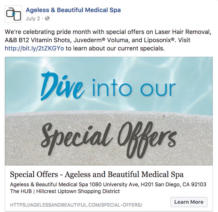 A&B Special Offers Facebook Post