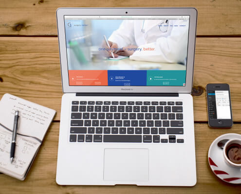 Web Design Image Graphics on a laptop screen