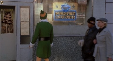 Elf- world's best cup of coffee scene
