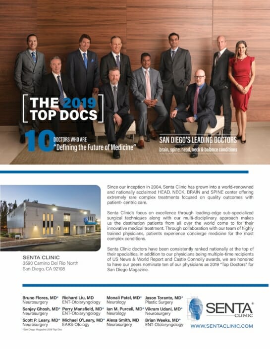 SENTA Clinic Top Doc Ad 2019
